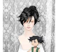 Anime Osamu Tezuka classiques Dororo noir côté cheveux courts Cosplay Costume perruque avec queue de cheval à puce amovible + casquette de perruque gratuite chine noir