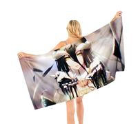 Anime Overlord Albedo Serviette de plage à séchage rapide en microfibre douce pour adultes et enfants - 70 x 140 cm