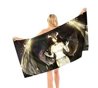 Anime Overlord Albedo Serviette de plage à séchage rapide en microfibre douce pour adultes et enfants - 70 x 140 cm