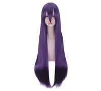 Anime Overlord Albedo violet/bleu foncé longue perruque droite Cosplay Costume résistant à la chaleur cheveux synthétiques femmes Cosplay perruques 2