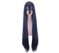 Anime Overlord Albedo Violet/Bleu Foncé Longue Perruque Droite Cosplay Costume Résistant À La Chaleur Cheveux Synthétiques Femmes Cosplay Perruques 1