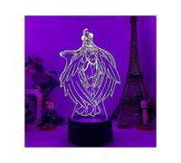 Anime Overlord Figure Model Led Night Light Albedo Action Figures 3d Lamp Decoration Anime Lovers Birthday Christmas Gifts