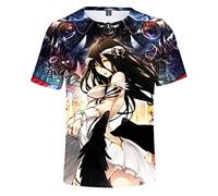 Anime Overlord T-shirt imprimé personnage de dessin animé Albedo Ainz Ooal Robe décontractée T-shirt d'été tendance à manches courtes et col rond pour homme et femme, type 3, XXL