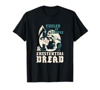 Animé par Coffee & existential Dread Vintage Cartoon Reaper T-Shirt