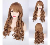 Anime pas cher Cosplay mignonne perruque blonde lolita OL élégante perruque ondulée lolita marron beige pour les femmes blanches Halloween cheveux + perruques casquette taille unique PL-231-1