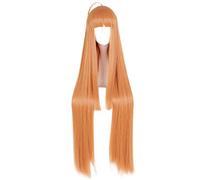 Anime Persona 5 Futaba Sakura Orange longue perruque droite Cosplay Costume résistant à la chaleur cheveux synthétiques femmes Cosplay perruques