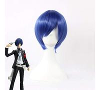 Anime PERSONA3 Shin Megami Tensei: Persona 3 Yuki Makoto Yuuki Cosplay perruque bleu court synthétique cheveux perruques + casquette de perruque 001E