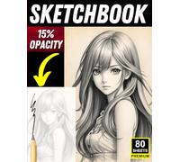 Anime Portrait Sketchbook for Artists: 15% Opacity Practice Sketchbook - Improve Anime Face Proportions, Line Control & Manga Drawing Skills