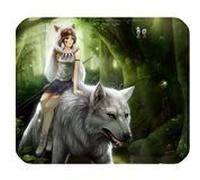 Anime Princesse Mononoké Tapis de souris personnalisé en forme de tapis de souris rectangulaire en 25 x 20 cm Gaming Mouse Pad/Tapis de