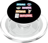 Anime Ramen Boba Sketch - Tenue Anime Kawaii Anime PopSockets PopGrip pour MagSafe