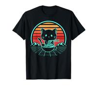 Anime Ramen Cat Nouilles Japonaises Rétro Esthétique Chat Kawaii T-Shirt