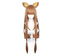 Anime Raphtaria Perruque avec oreille 100 cm de long pour femme avec bonnet de perruque