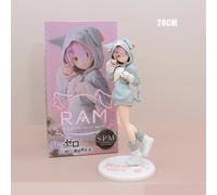 Anime Re:Zero kara Hajimeru Isekai Seikatsu Rem Figure modèle Ram Puck robes de démarrage PVC Emilia Collection cadeau jouet 3