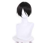 Anime Requiem of the Rose King Richard III Perruque Cosplay Noir Cheveux Courts Résistant à la Chaleur Fibre Cheveux + Bonnet de Perruque Halloween Party
