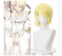 Anime revenir seigneur diable Aku courte blonde frange résistant à la chaleur cheveux synthétiques Cosplay accessoires fête d'halloween + casquette de perruque gratuite