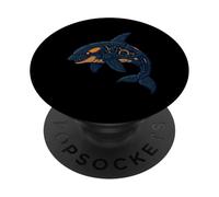 Animé Robot Orca Gear Powered Sea Creature PopSockets PopGrip Adhésif