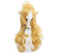 Anime RWBY Yang Xiao longue perruque de Cosplay jaune longs cheveux bouclés résistant à la chaleur femmes jeu de rôle perruque synthétique et queue de cheval PL-004