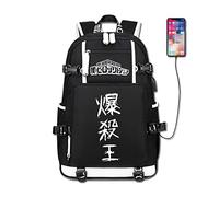 Anime Sac à Dos pour My He-ro Academ-IA Garçons Enfant Filles, 3D Manga Sac D'école Bookbag, Casual Laptop Cartable USB Charging Port-I||1 Piece