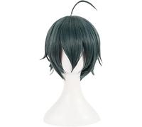 Anime Saihara Shuichi Cosplay Perruque, Vert Cheveux Courts Jeu de Rôle Halloween Parti Perruques Perruque Cap