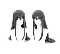 Anime Sakurajima Mai Cosplay Wig Synthetic Hair Halloween Costume Dark Grey Long Straight Wigs For Party
