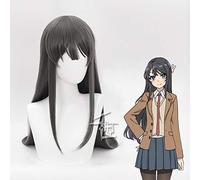 Anime Sakurajima Mai gris longue perruque Cosplay Costume ne rêve pas de lapin fille Senpai femmes résistant à la chaleur perruques de cheveux synthétiques