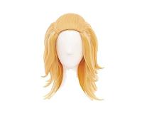 Anime Sano Manjiro Cosplay Wig Mikey Light Blonde Short Hair Heat-Resistant Synthetic Wig + Wig Cap