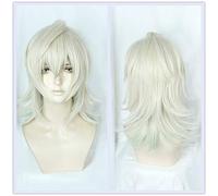 Anime Sarazanmai Cosplay Niiboshi Reo perruque or blanc mixte vert perruque synthétique pour adulte réglable Halloween jeu de rôle cheveux
