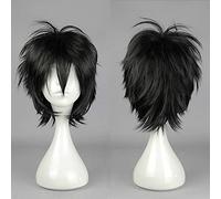 Anime Seraph of the End Owari No Seraph Yuichiro Hyakuya Black Short Res résistant à la chaleur Synthétique Hair Cosplay Party + Capre de perruque libre