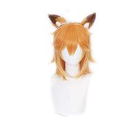 Anime Sewayaki Kitsune no Senko-san Senko Perruques Cosplay Costume Halloween Party ita Gradient Cheveux courts Perruque avec oreilles + perruque C