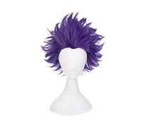 Anime Shinsou Hitoshi Perruque courte violette pour cosplay Boku no Hero Academia résistante à la chaleur + bonnet de perruque