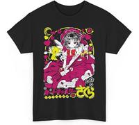 Anime Shirt, Graphic Tee Tshirt for Women, Sakura Kinomoto, Unisex Cotton Tee, Otaku, Cosplay, Crew Neck, Card capt0r, Gift Manches Courtes(Large)