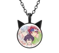 Anime SK8 Collier avec oreilles de chat Infini Reki Langa avec pendentif en verre et métal, Verre