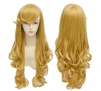 Anime Sleeping Beauty Princess Long Wavy Golden Cosplay Wig Synthetic Hair Perucas Halloween Costume Party Play Wigs For Women
