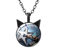 Anime Soul Eater Collier vintage avec pendentif cabochon en verre pour homme Accessoires de Noël, Verre