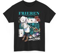 Anime Sousou no Frieren Beyond Journey's End T-Shirt Anime Manga Short Sleeved T Shirt Unisex Tee Manches Courtes(Medium)