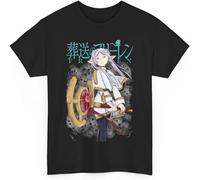 Anime Sousou no Frieren Beyond Journey's End T-Shirt Anime Merch Short Sleeved T Shirt Unisex Tee Manches Courtes(Small)
