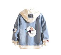 Anime Spy x Family Anya Forger Faux Deux Vestes en Jean Yor Forger Cardigan décontracté à Manches Longues Loid Forger Vestes à Capuche pour Femmes et Hommes