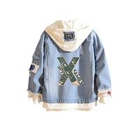 Anime Spy x Family Anya Forger Faux Deux Vestes en Jean Yor Forger Cardigan décontracté à Manches Longues Loid Forger Vestes à Capuche pour Femmes et Hommes