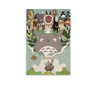 Anime Studio Ghibli Fanart Impressions sur toile Décoration murale Peinture à l'huile 20 x 30 cm