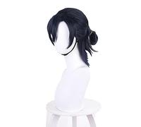 Anime Summer Time Rendering Shinpei Ajiro Perruque de cosplay Bleu foncé Cheveux courts résistants à la chaleur + perruque pour fête Halloween