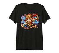 Anime Sun Wukong Monkey King - Voyage vers l'Ouest T-Shirt Haut de Gamme