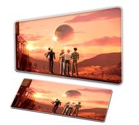 Anime sunset background mouse pad/MXL gamemouse pad/anti slip rubber mousepad/stitched edge stable and durable office large sized desk pad suitable for computer office enthusiasts (31.5x11.8 in)