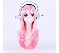 Anime Super Sonico Supersonico Cosplay perruque 60 cm de long rose synthétique cheveux Halloween fête Cosplay Costume perruques + perruque casquette seulement perruque