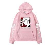 Anime Sweatshirts Tokyo Revengers Hoodies Hommes Sweat à Capuche Draken Hoodie pour Hommes Hip Hop vêtements (Rose,S)