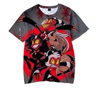 Anime T-Shirt Helluva Boss 3D O-Neck T-Shirt Hommes Femmes À Manches Courtes Harajuku Streetwear Dessin Animé Helluva Boss 2 Drôle Garçons Filles Tops