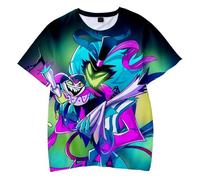 Anime T-Shirt Helluva Boss 3D O-Neck T-Shirt Hommes Femmes À Manches Courtes Harajuku Streetwear Dessin Animé Helluva Boss 2 Drôle Garçons Filles Tops