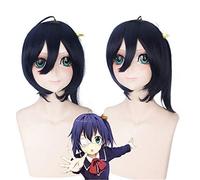 Anime Takanashi Rikka Cosplay perruque violet noir court style perruques fête Costume perruque + casquette de perruque