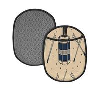 Anime Tambours et baguettes en silicone pour casseroles de four en vrac, gants de four imprimés pour cuisine, restaurants, 24 x 19 cm