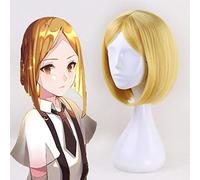 Anime terre des perruques de Cosplay lustrées perruque de Cosplay diamant jaune perruque synthétique résistante à la chaleur Halloween fête Houseki no Kuni