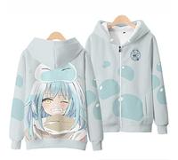 Anime That Time I Got Reincarated As A Slime Sweat À Capuche Rimuru Tempest Cosplay Costume Unisexe Veste Manteau 3D Zipper Sweat À Capuche Vêtements D'extérieur